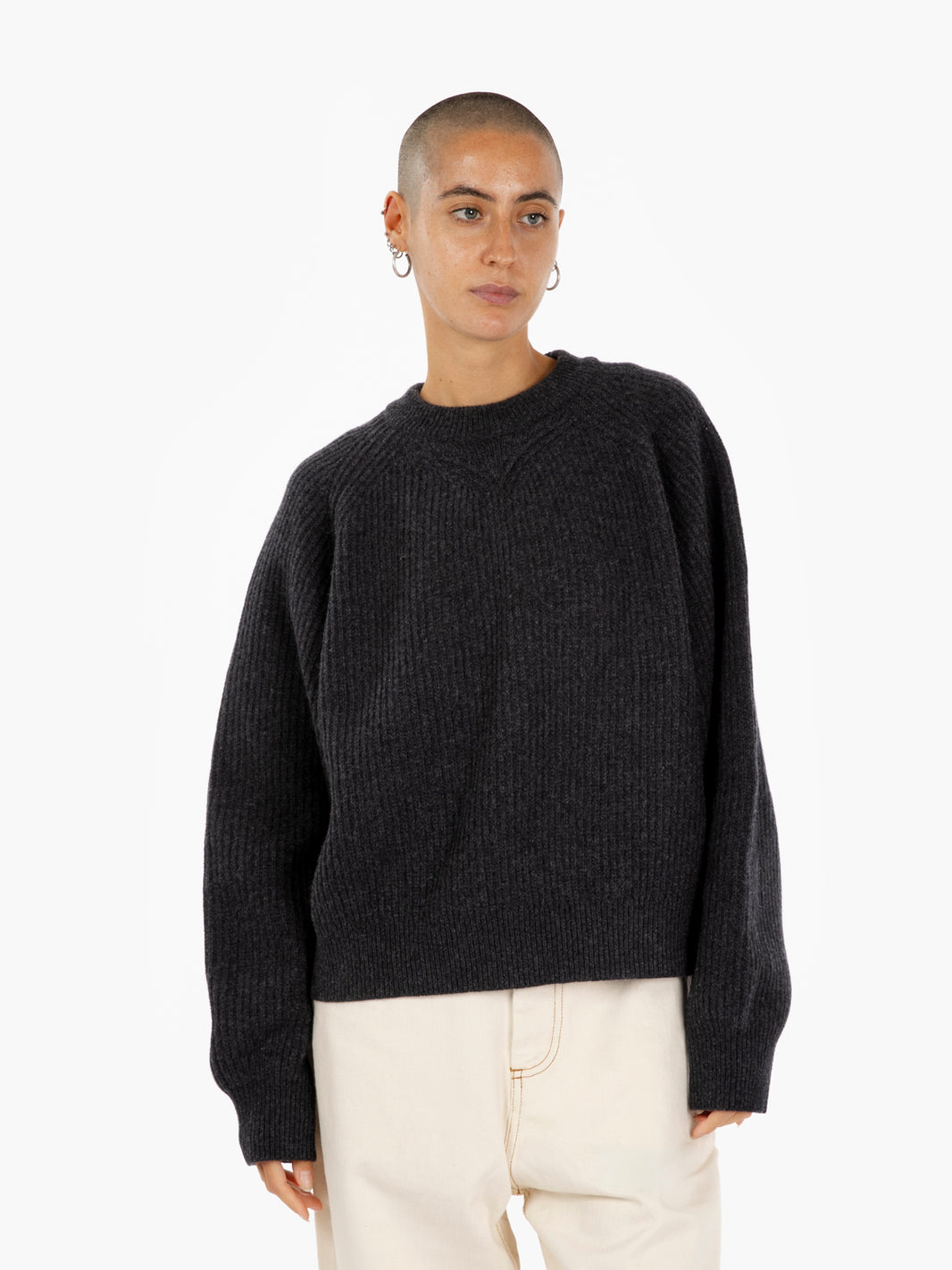 PUDDLE SWEATER ASPHALT WK-003-DLT-903