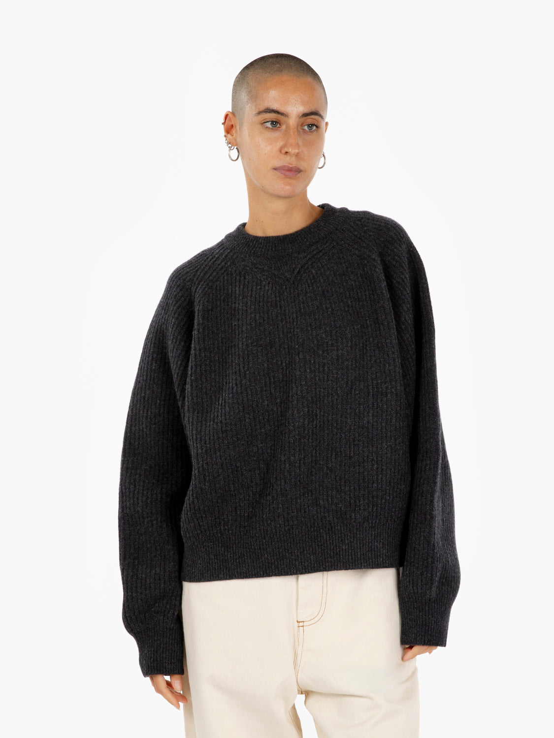 PUDDLE SWEATER ASPHALT WK-003-DLT-903