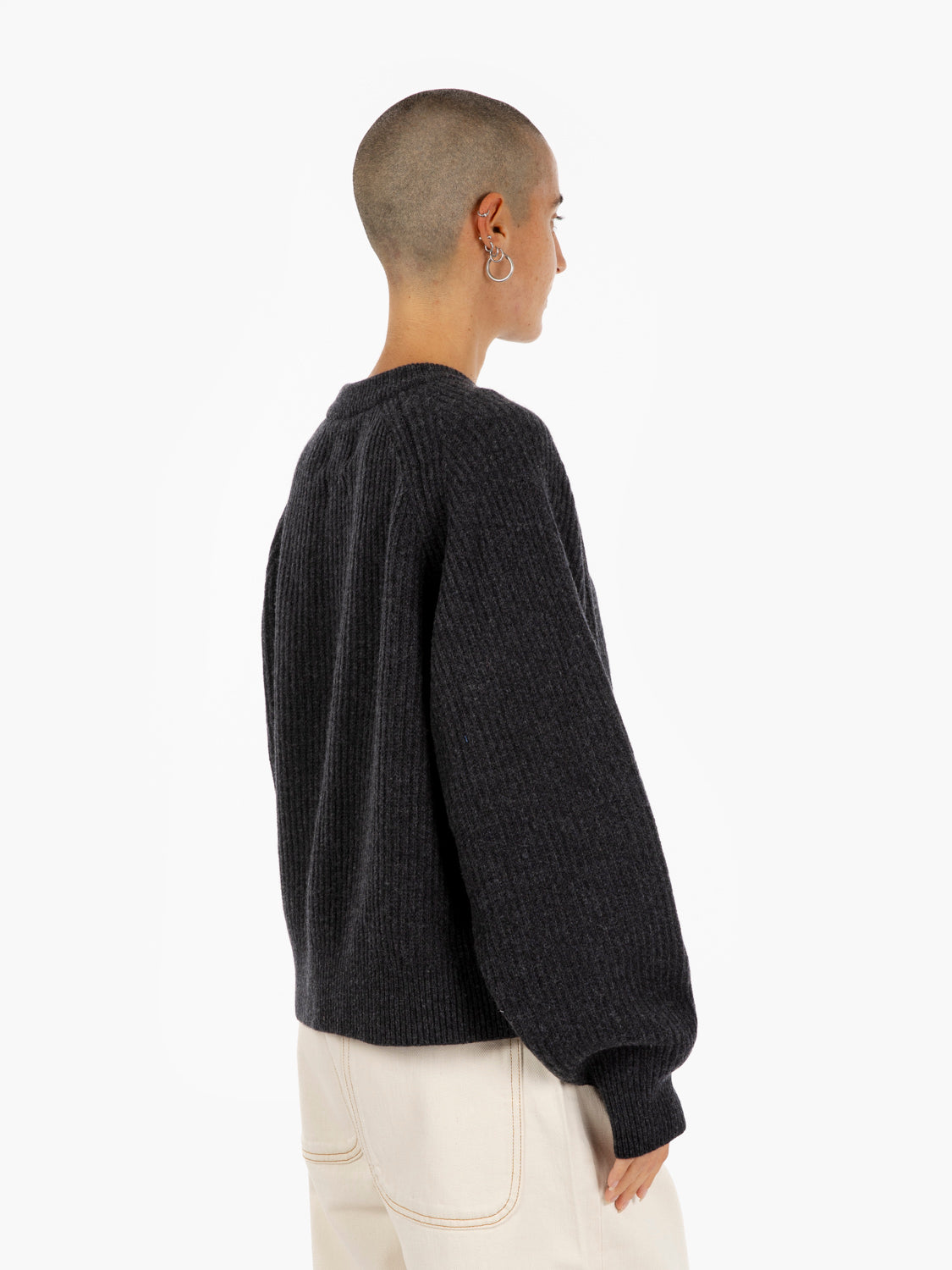 PUDDLE SWEATER ASPHALT WK-003-DLT-903