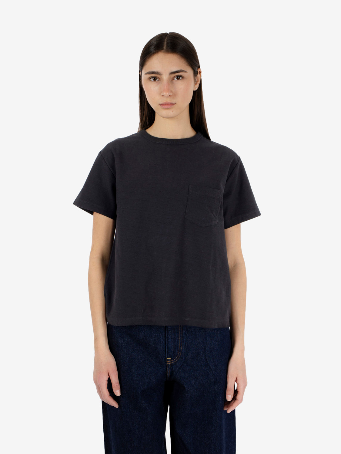 Jersey pocket black t-shirt