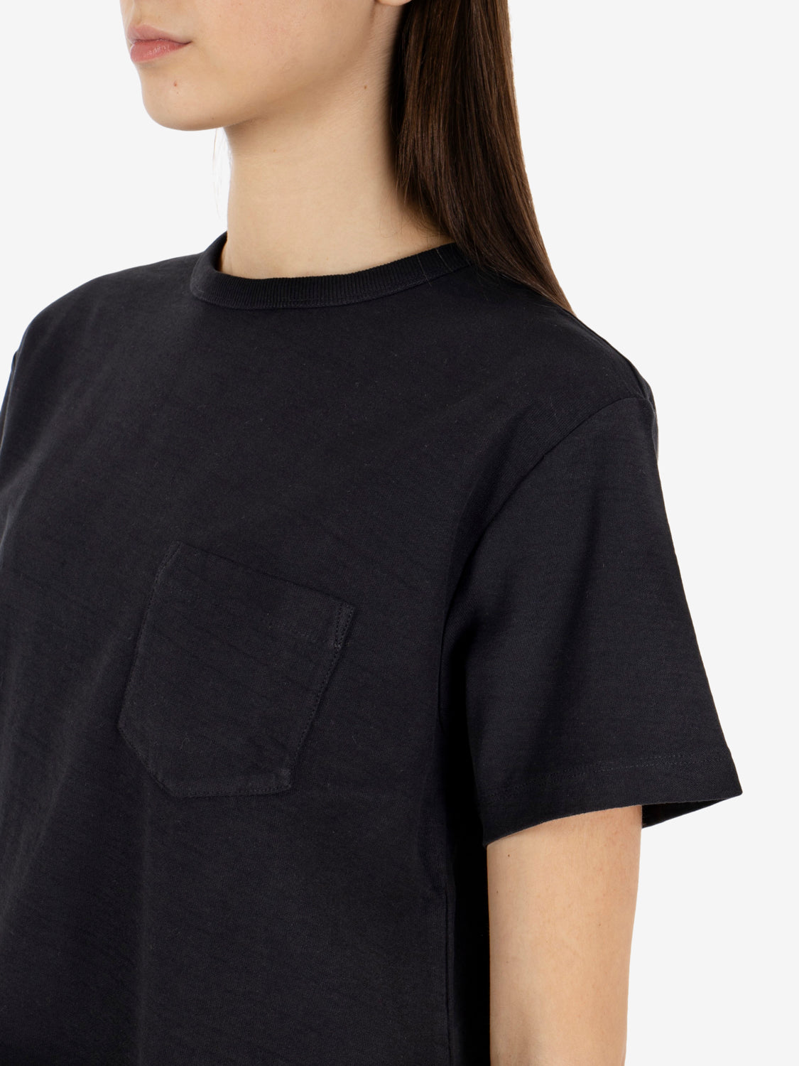 Jersey pocket black t-shirt