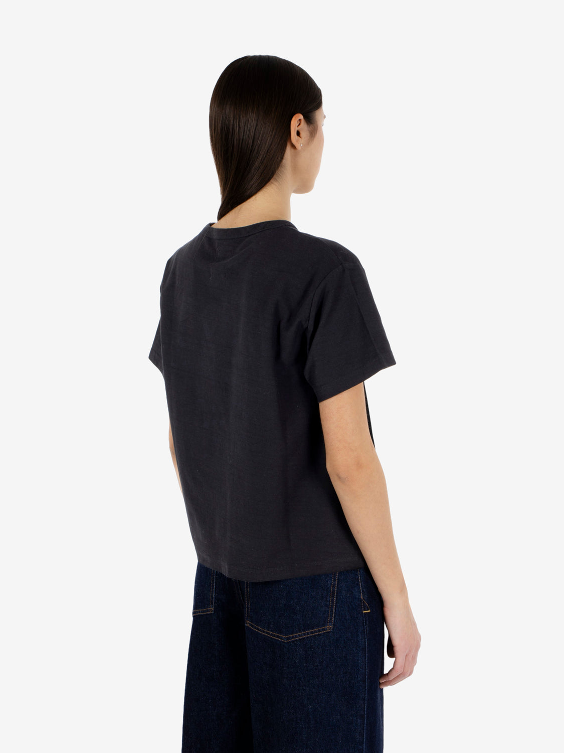 Jersey pocket black t-shirt