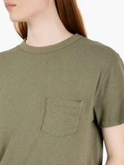 GIRLS OF DUST - T-shirt pocket cotton hemp litchen