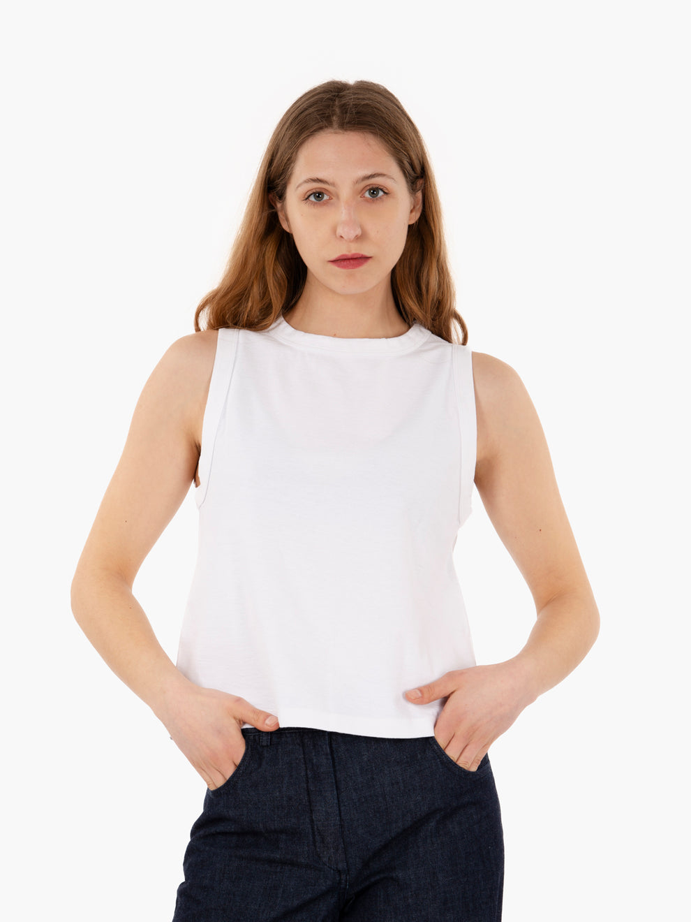 Johnny white tank top