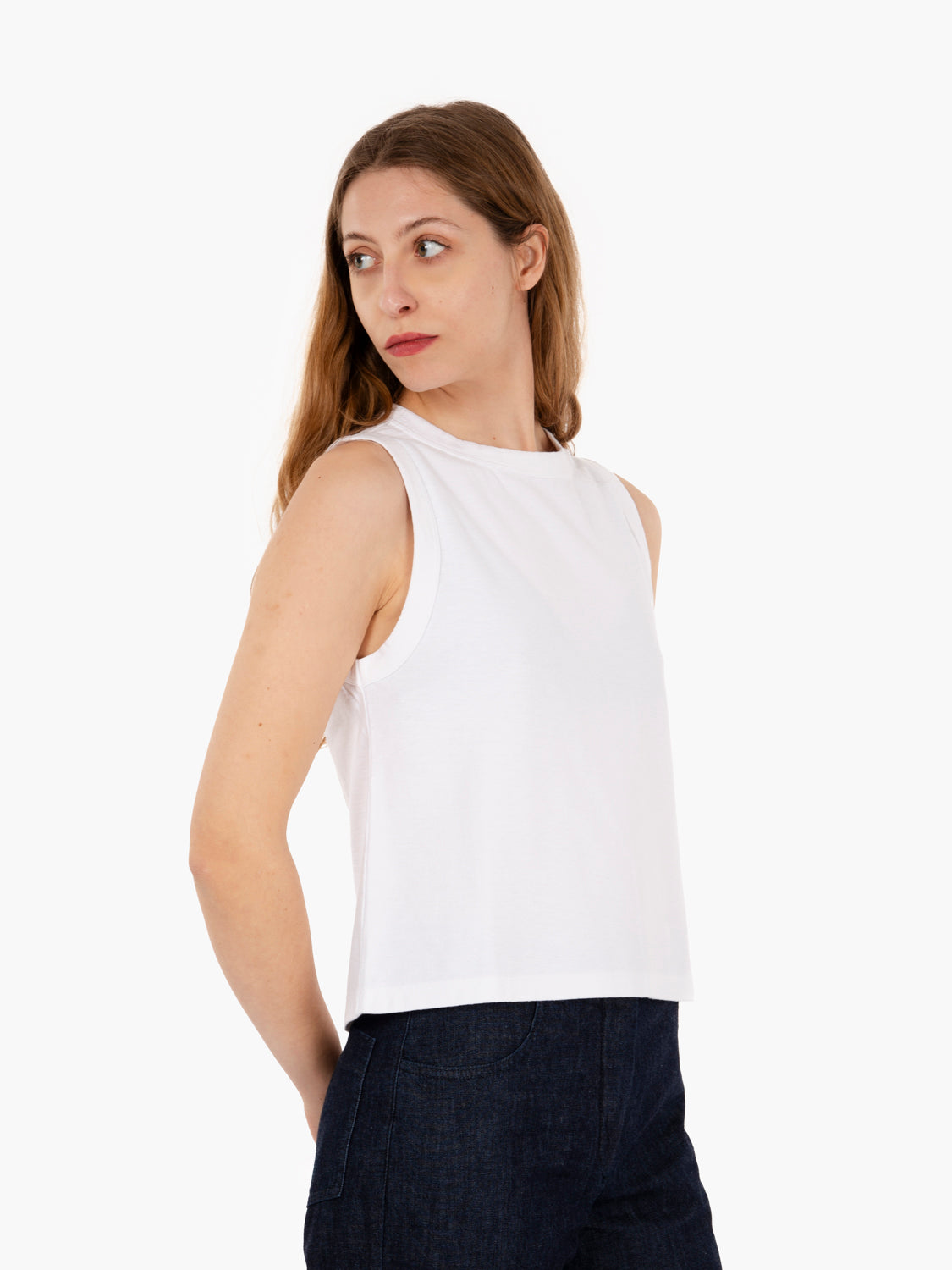 Johnny white tank top