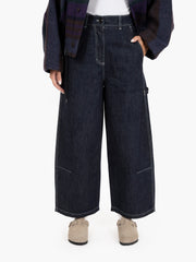 GIRLS OF DUST - Pantaloni chino Submarine in denim indigo