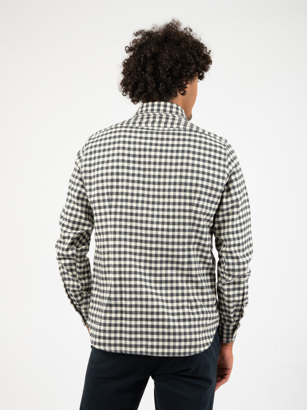 Camicia a quadri beige / grigio