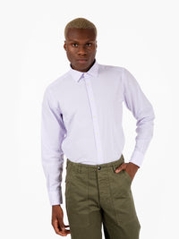 Camicia a righe bianche / lilla