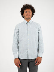 GMF - Camicia a righe verde / bianco