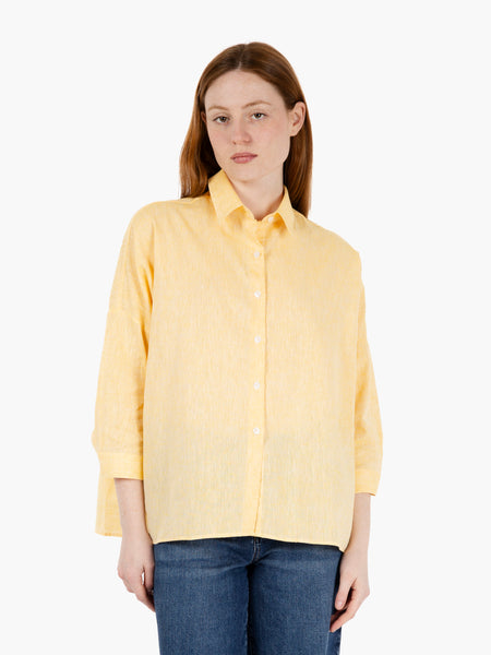 Camicia a scatola Lisa giallo