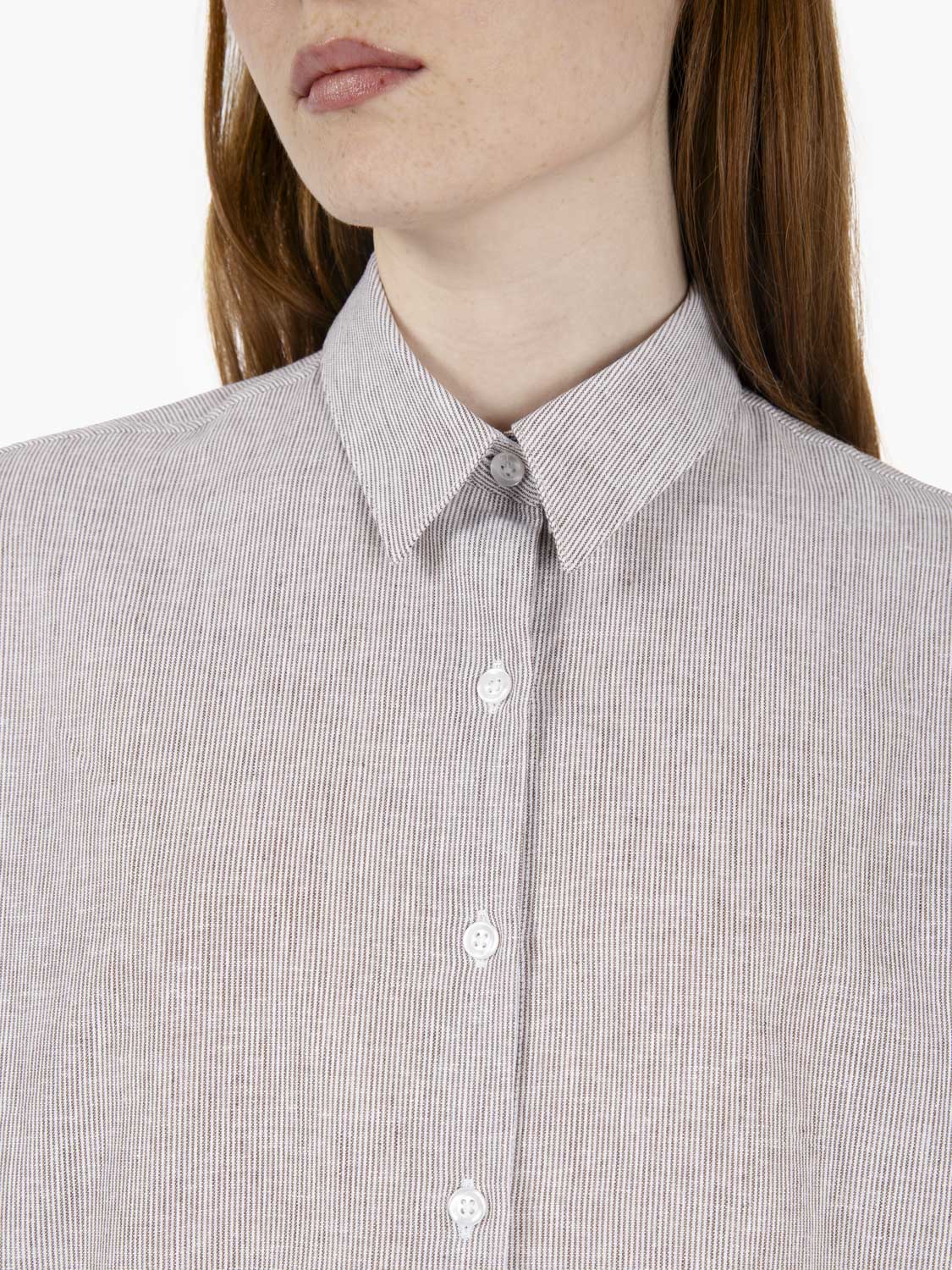 Camicia a scatola Lisa marrone
