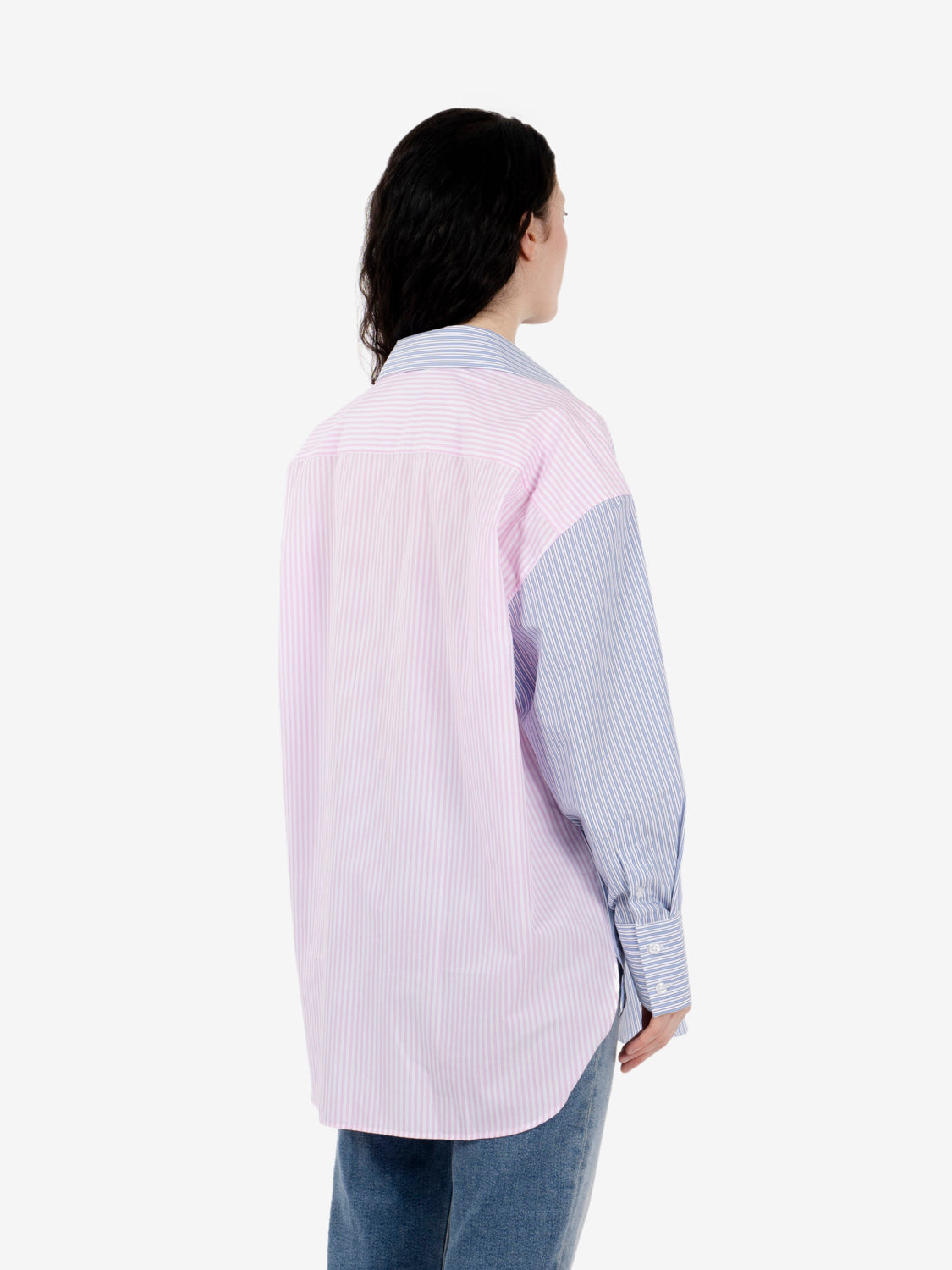 Anita oversized striped pink / light blue shirt