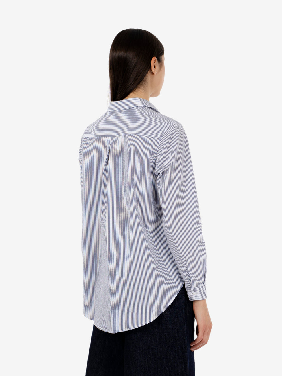 Asia over shirt blue / white stripes