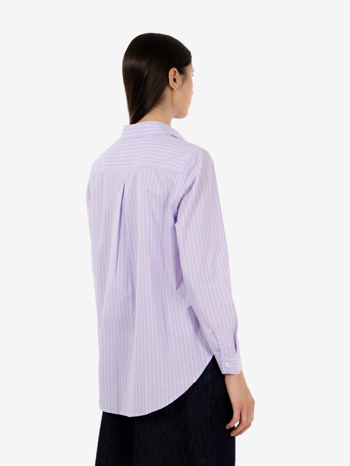 Lilac striped Asia oversized shirt