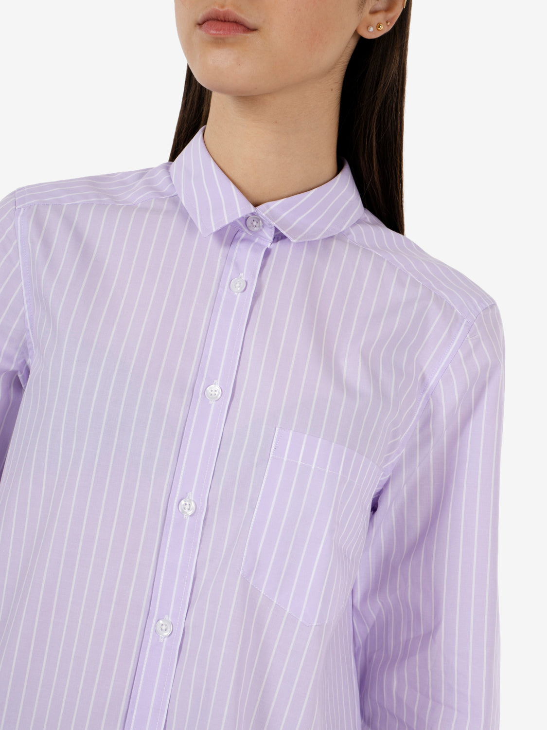 Lilac striped Asia oversized shirt