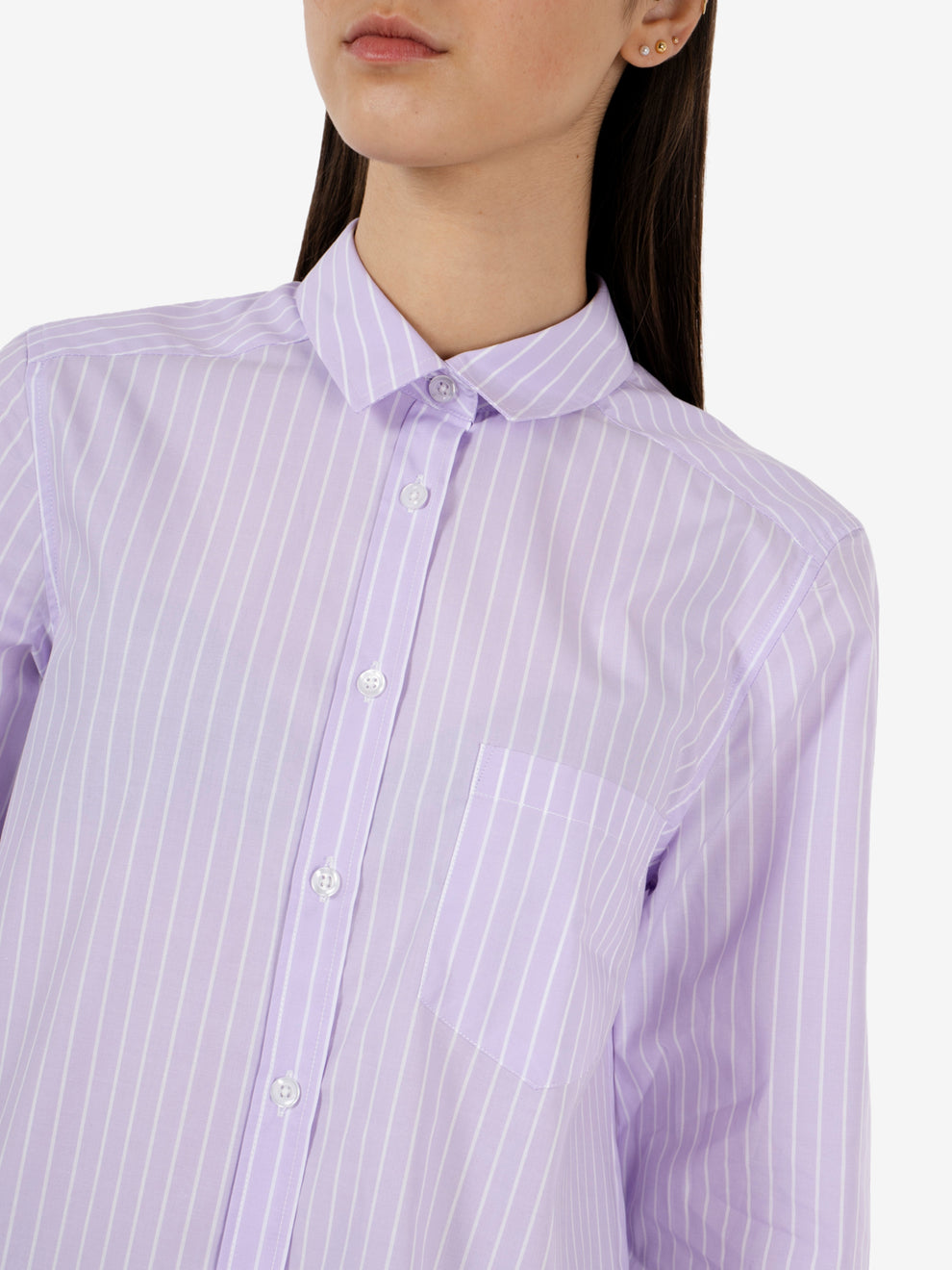 Lilac striped Asia oversized shirt