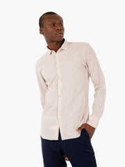 GMF - Camicia in cotone e lino beige