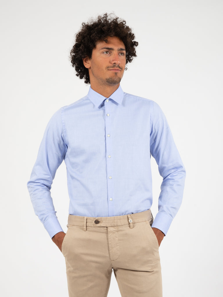 GMF - Camicia in cotone operato azzurro