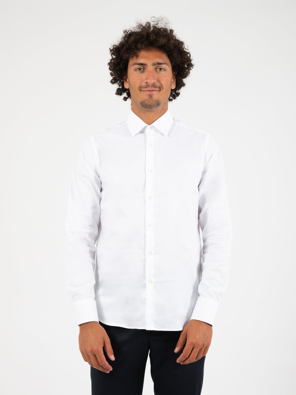 Camicia in cotone oxford bianco