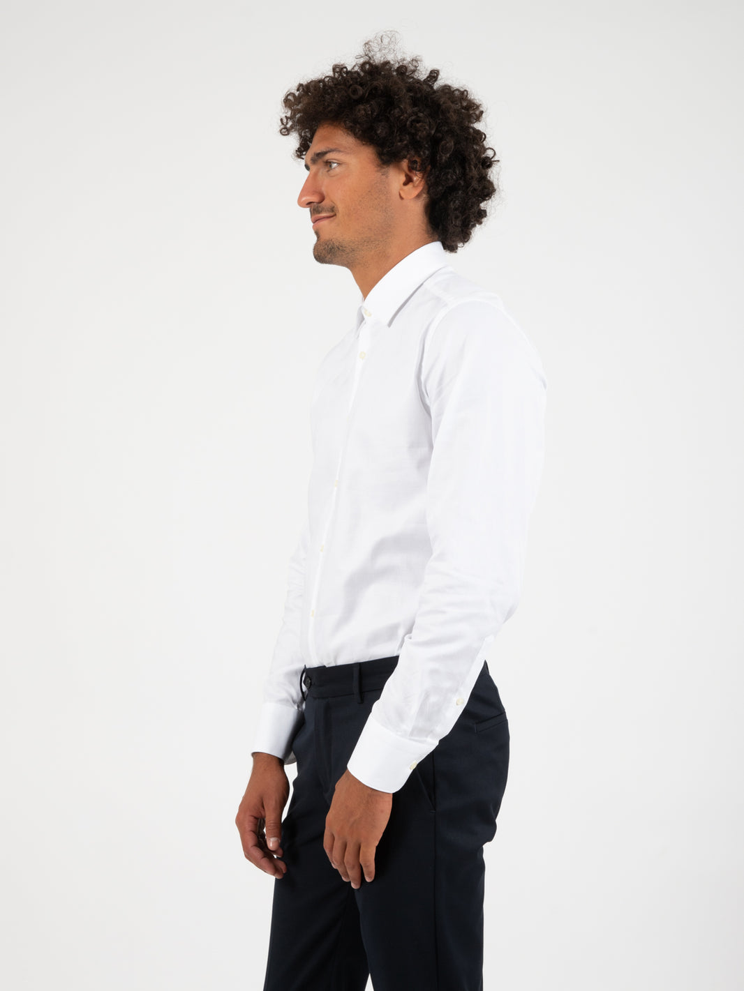 Camicia in cotone oxford bianco
