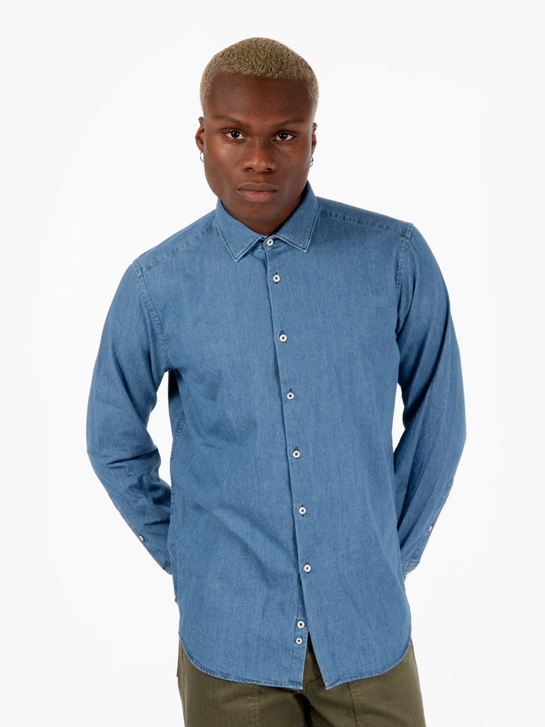 GMF - Camicia in denim azzurra