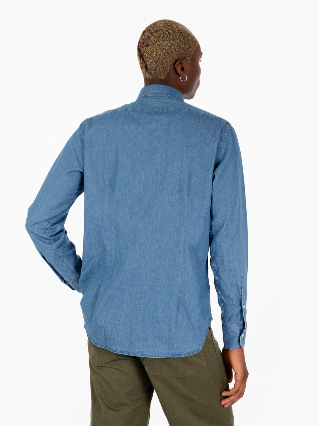 Camicia in denim azzurra
