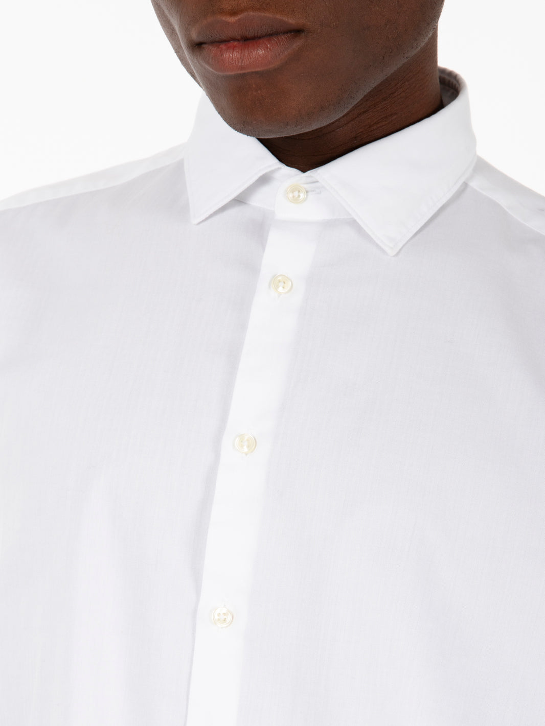 Camicia in microfantasia bianca