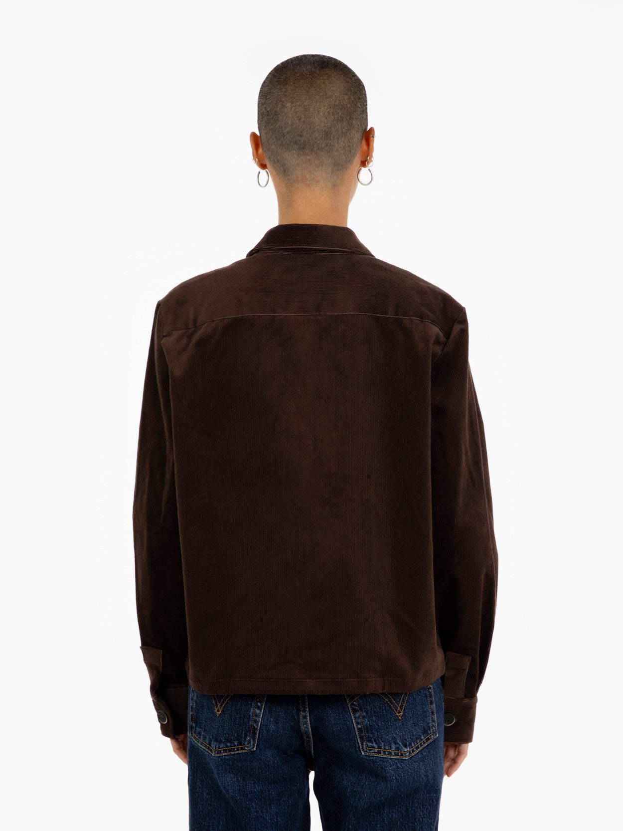 Dark brown velvet shirt