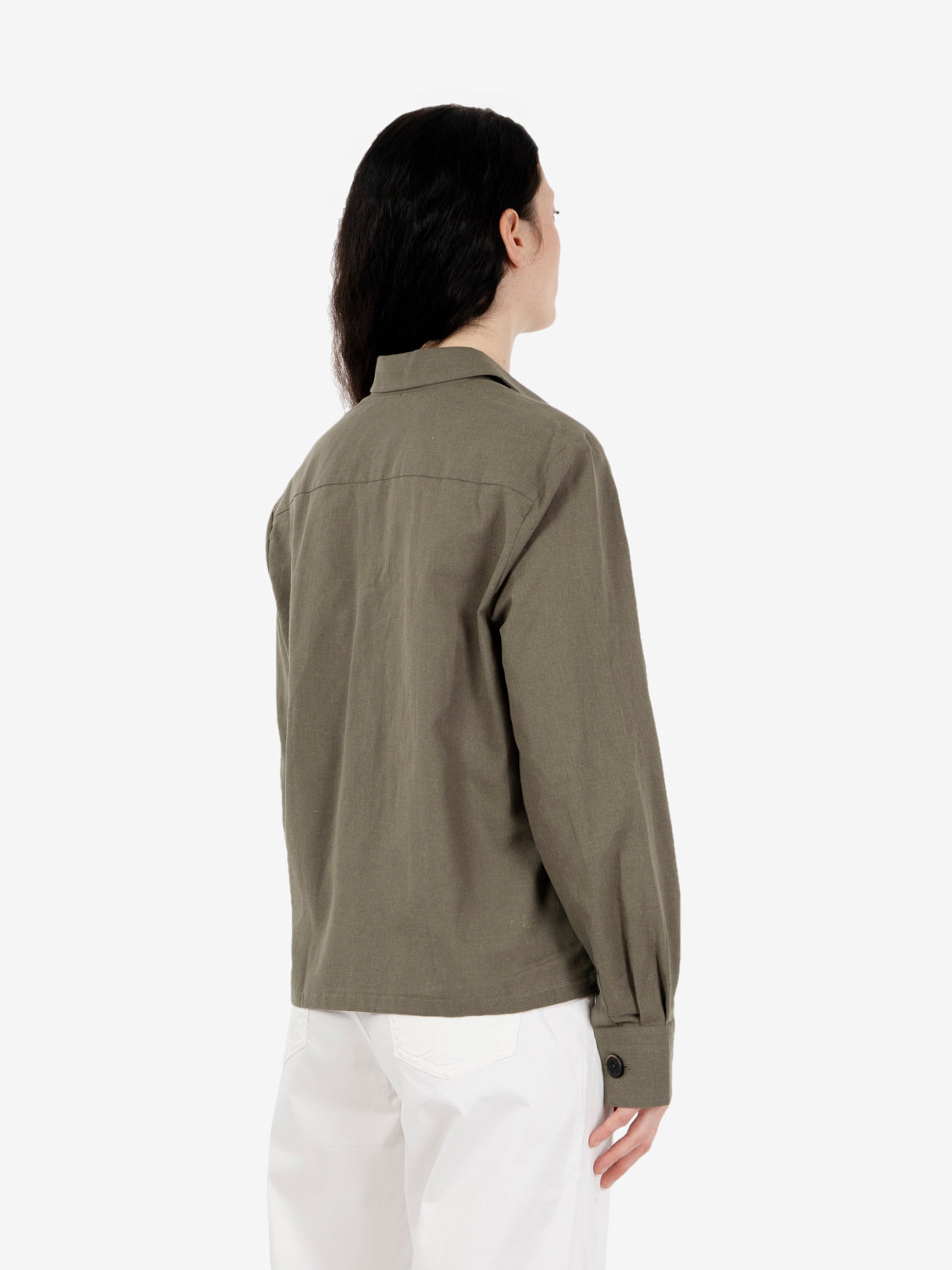 Lisa green linen shirt