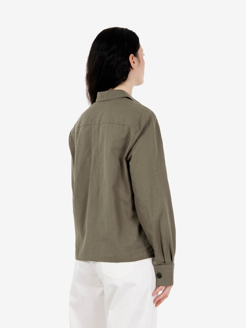 Lisa green linen shirt