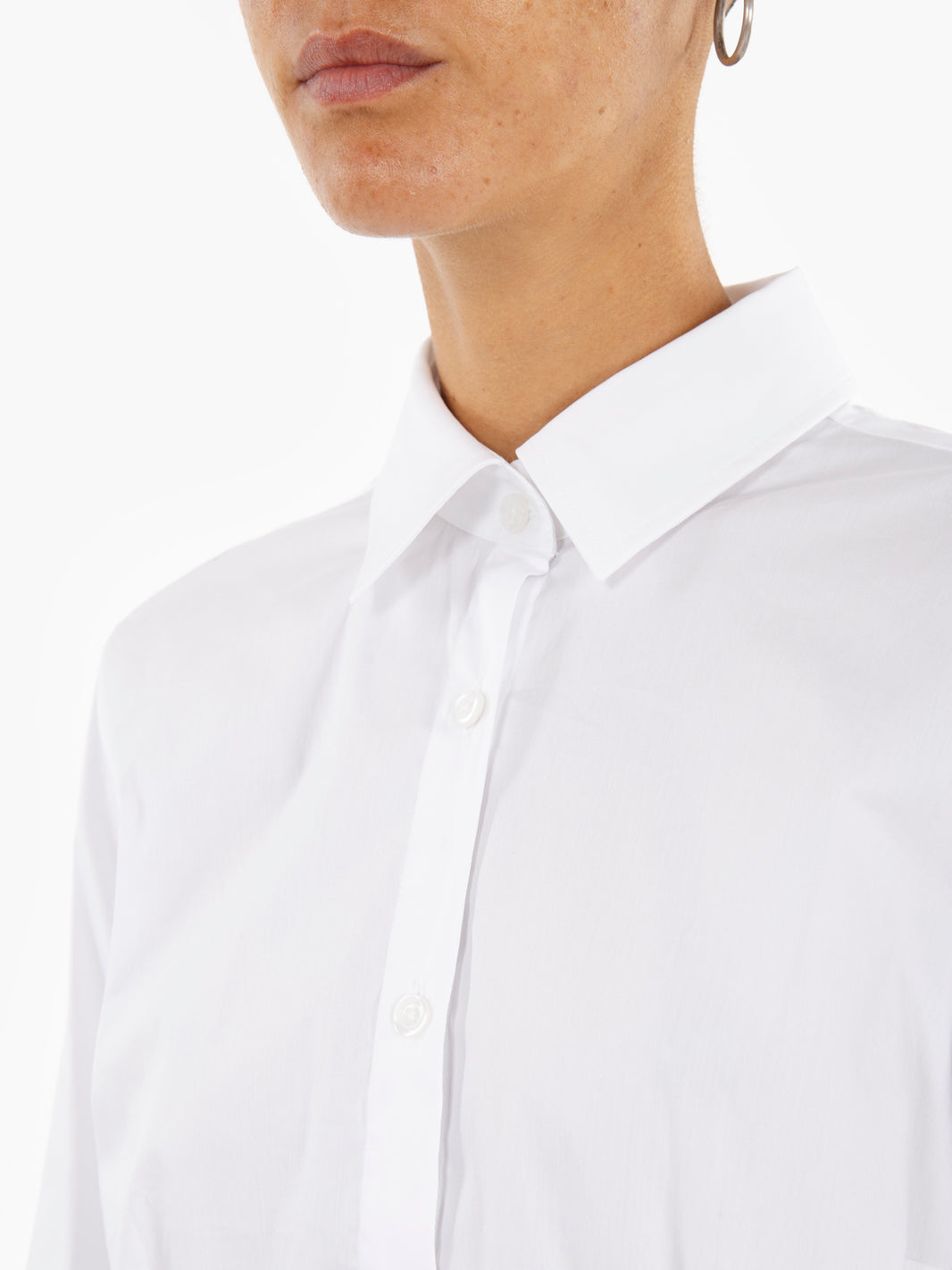 Marilyn slim-fit shirt in white cotton