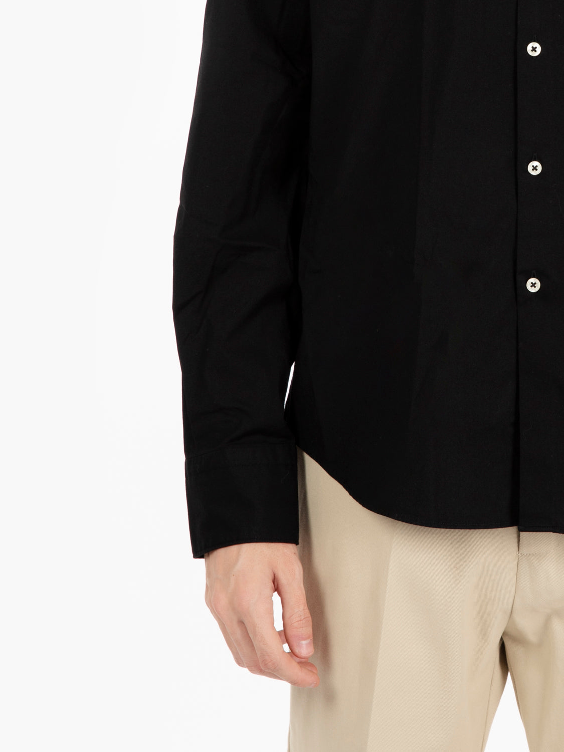 Black pearl button shirt