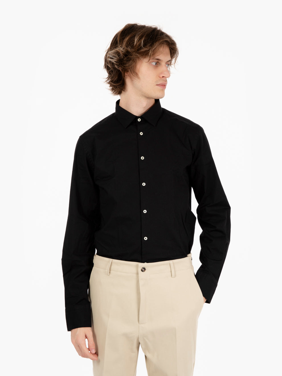 Black pearl button shirt
