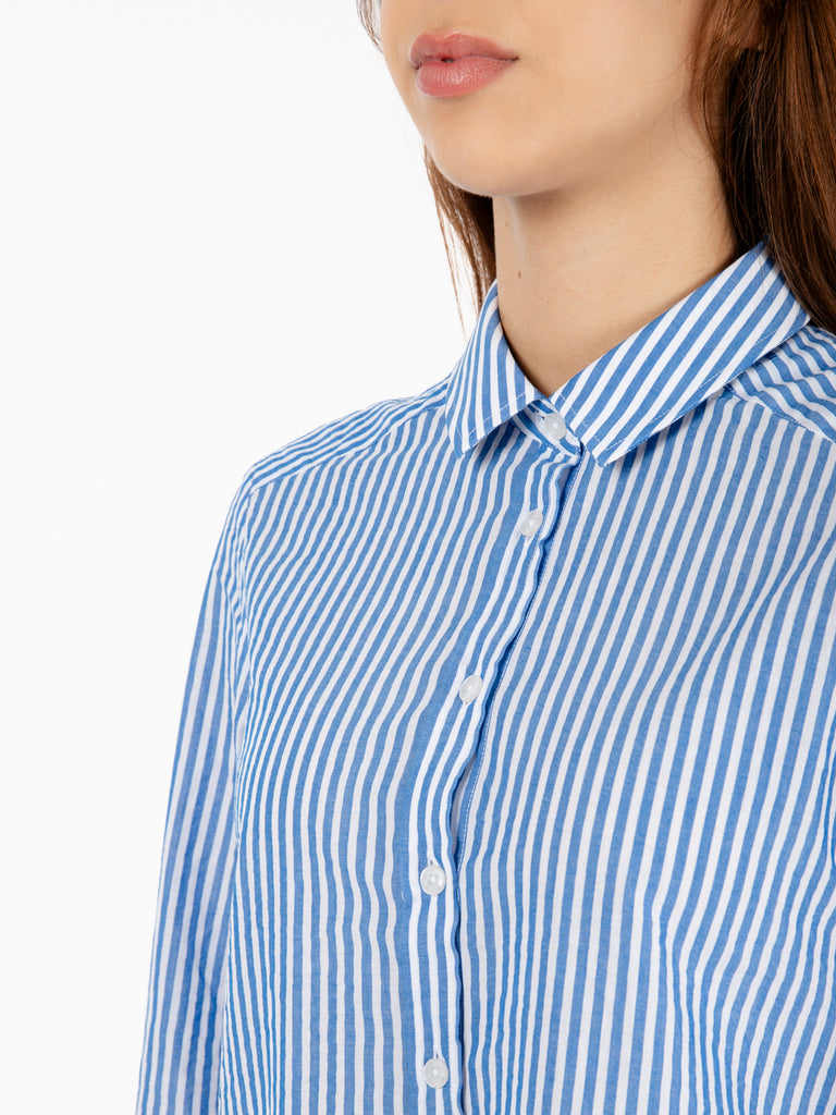 GMF - Camicia over a righe blu / bianco