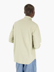 GMF - Camicia over a righe verde