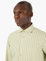 GMF - Camicia over a righe verde