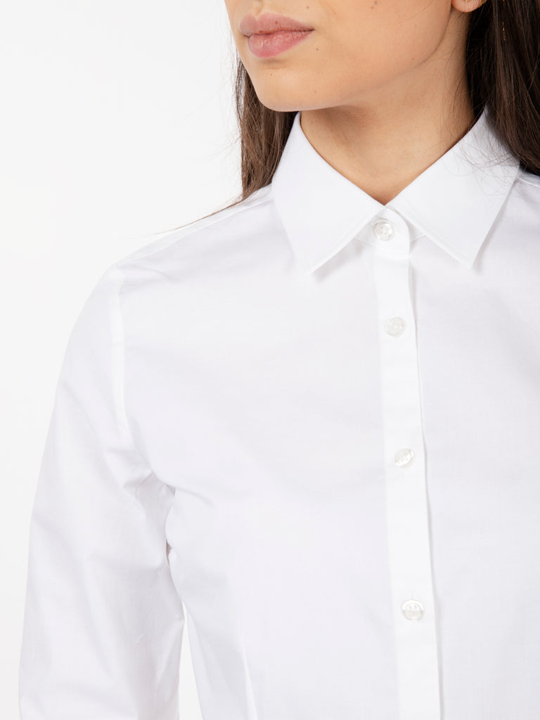 GMF - Camicia sfiancata cotone bianco