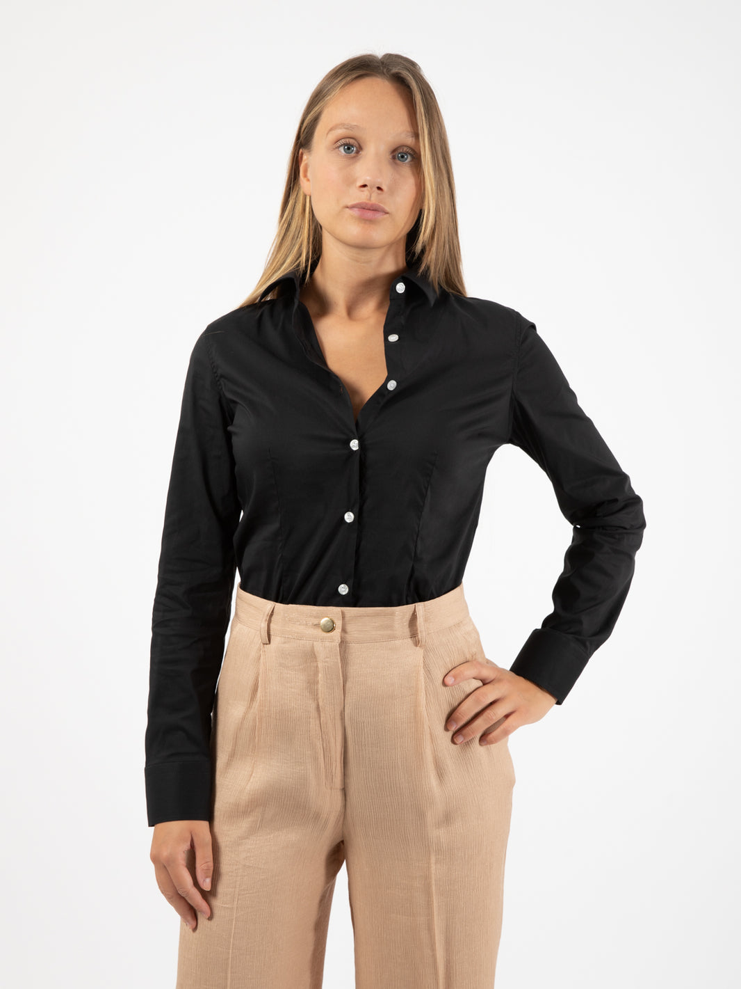 Camicia slim fit nera