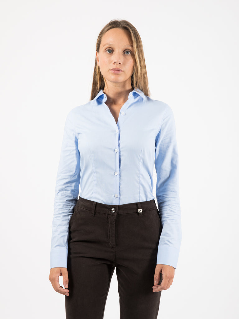 GMF - Camicia slim fit oxford azzurra