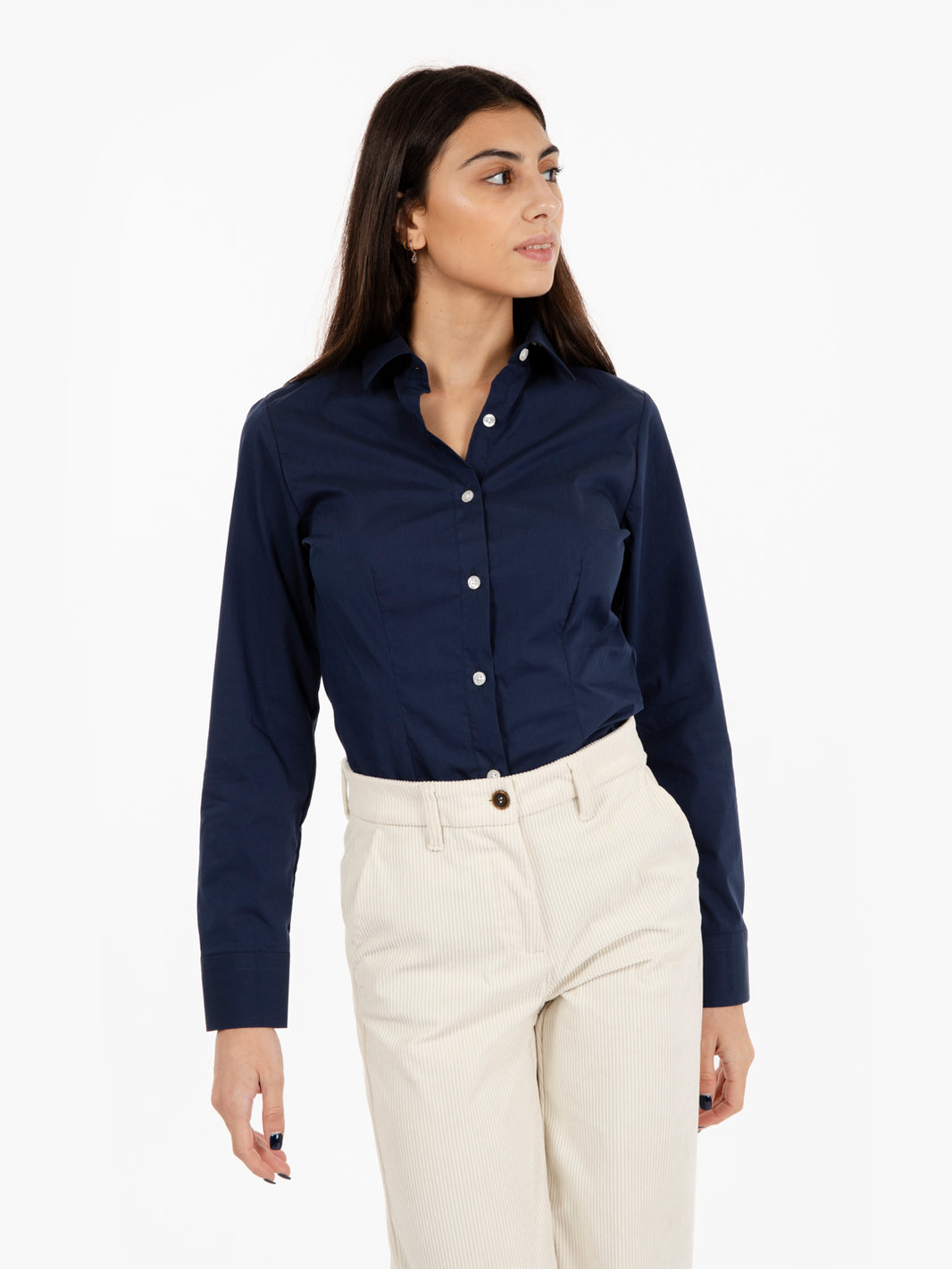 Camicia stretch Marilyn blu