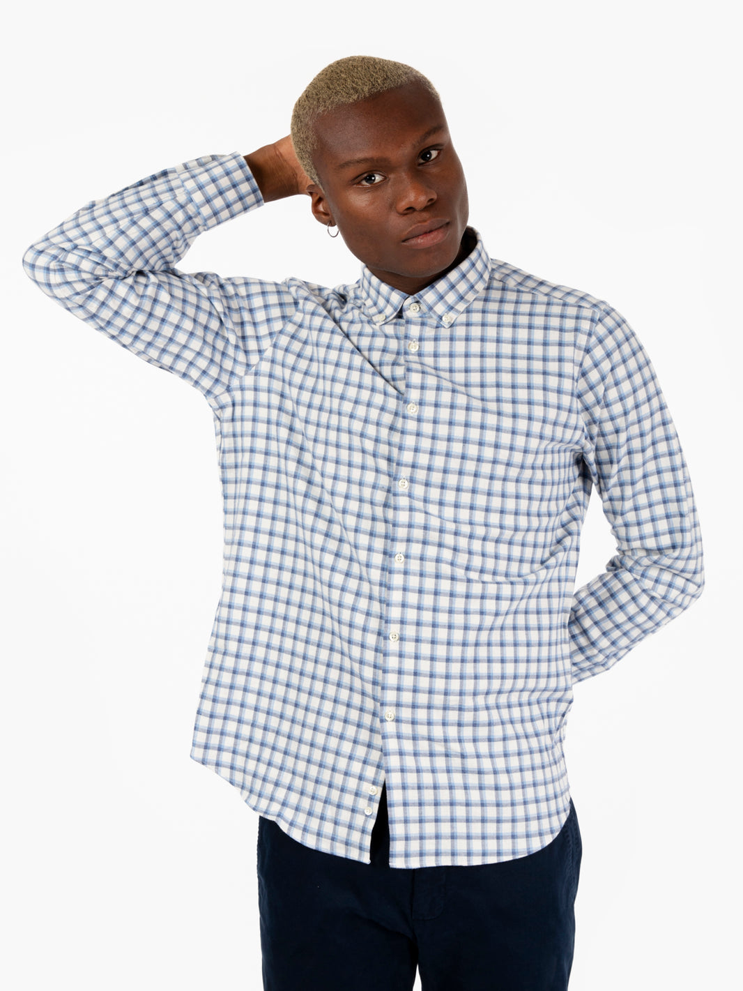 Camicia tartan blu / bianca