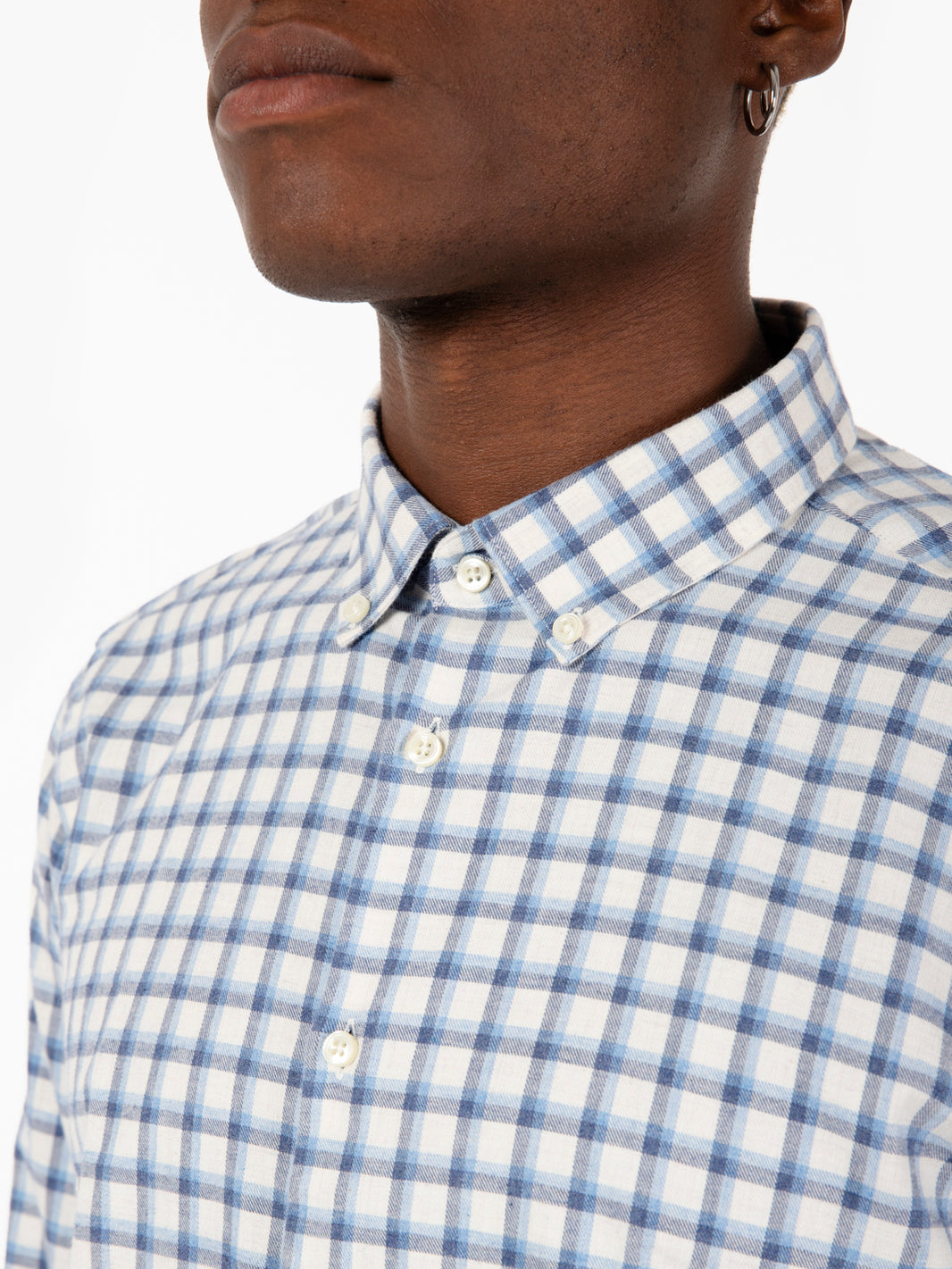 Camicia tartan blu / bianca