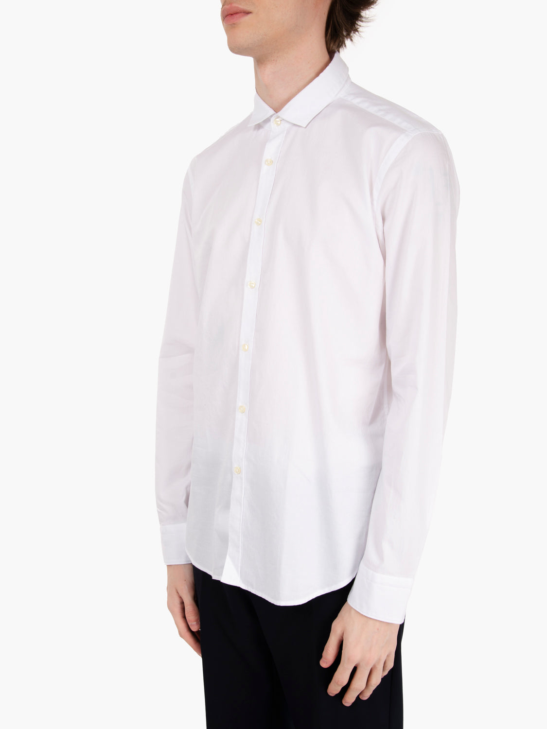 Camicia tessuto operato slim bianco