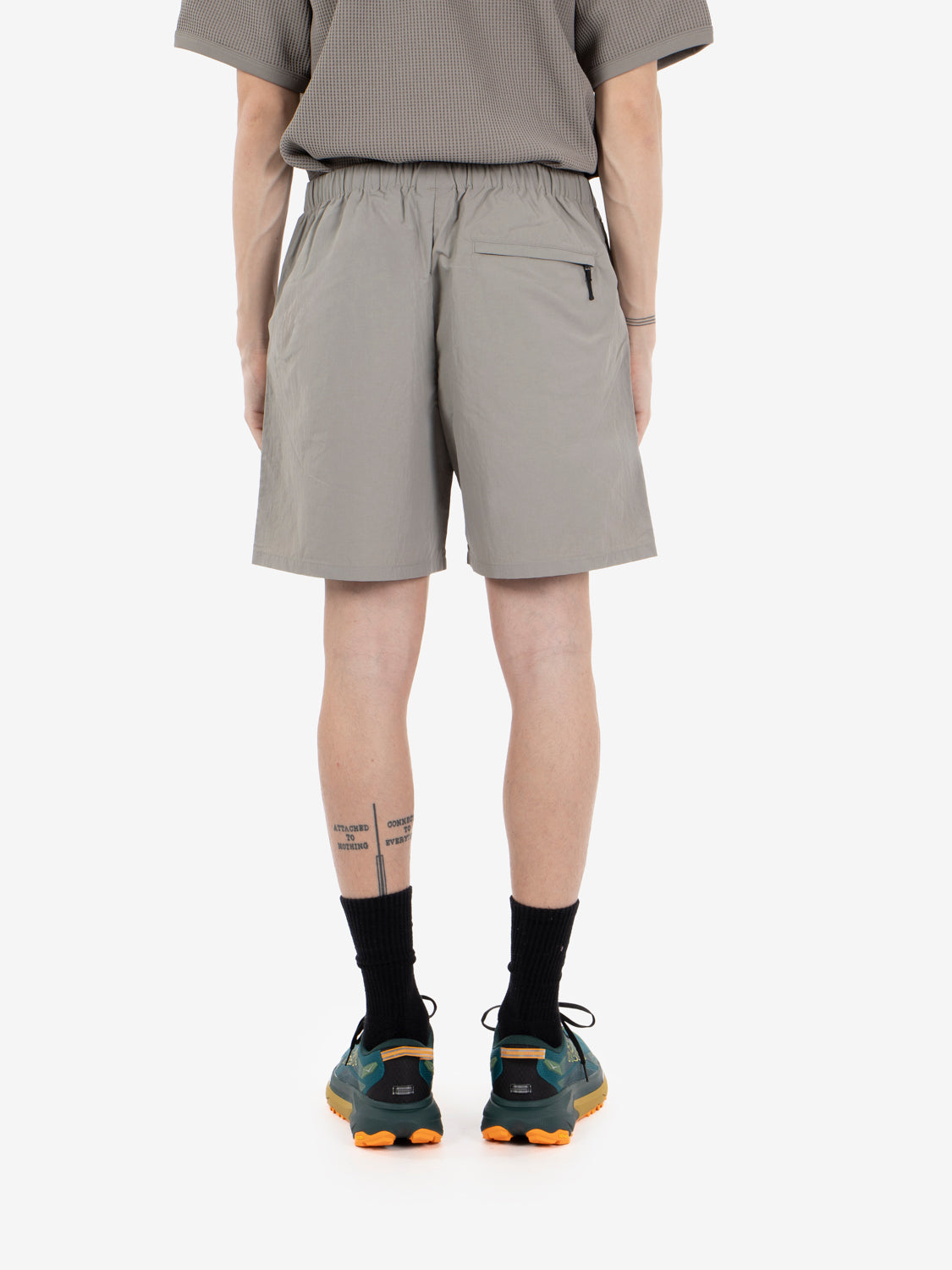 Nylon shorts arid beige