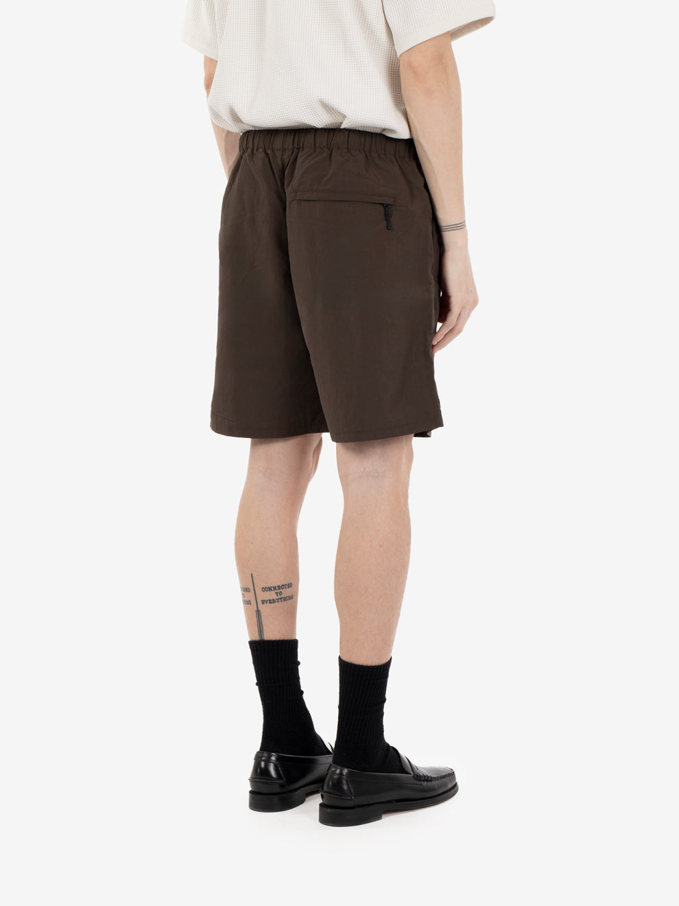 Nylon shorts jet brown