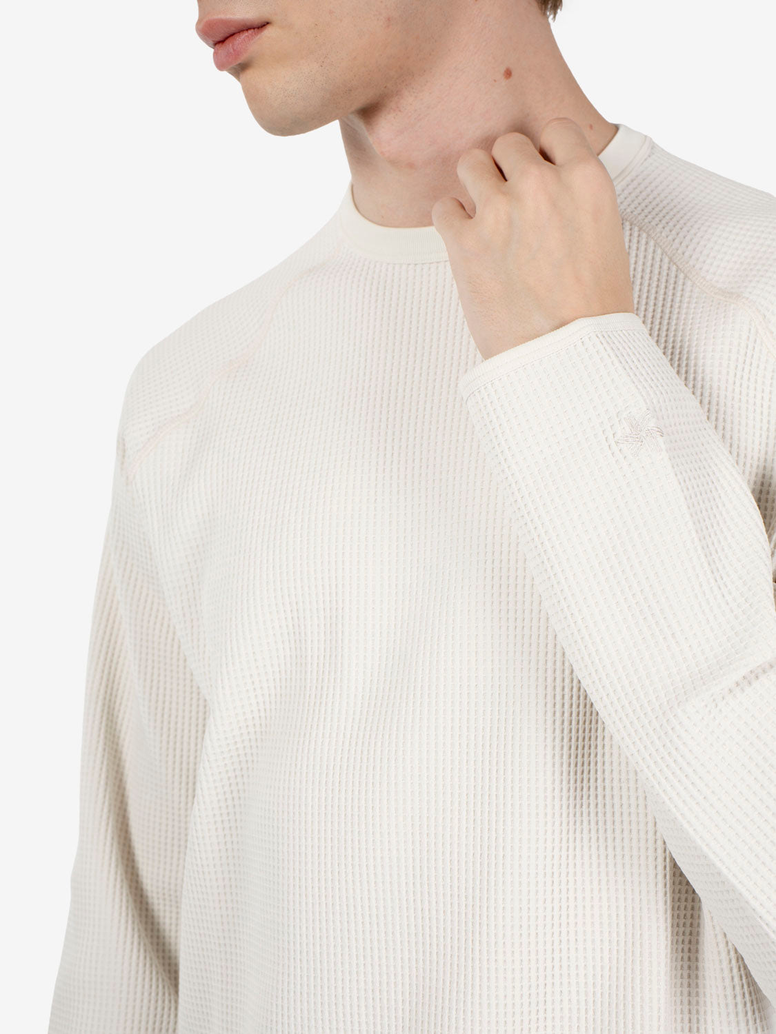 Waffle light l/s t-shirt ivory