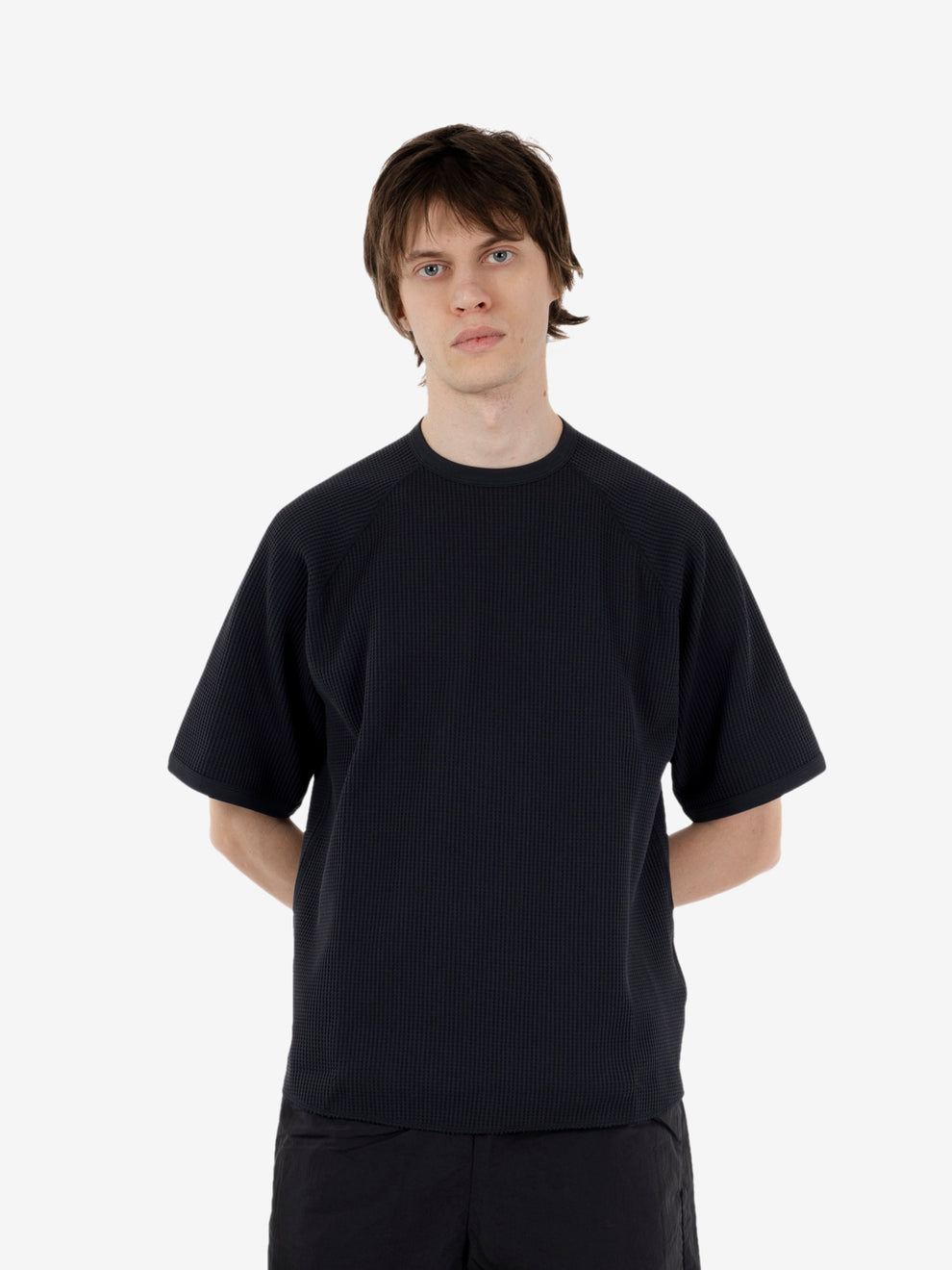 Waffle light t-shirt black