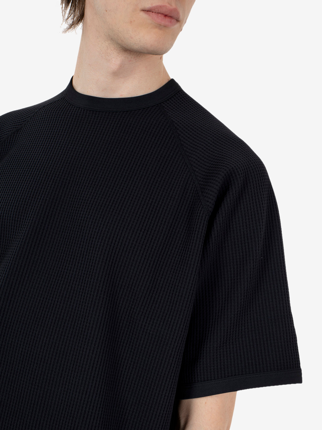 Waffle light t-shirt black