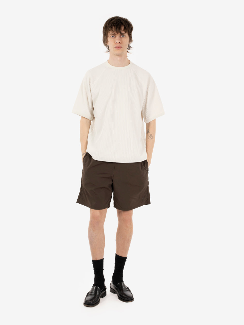 Waffle light t-shirt ivory