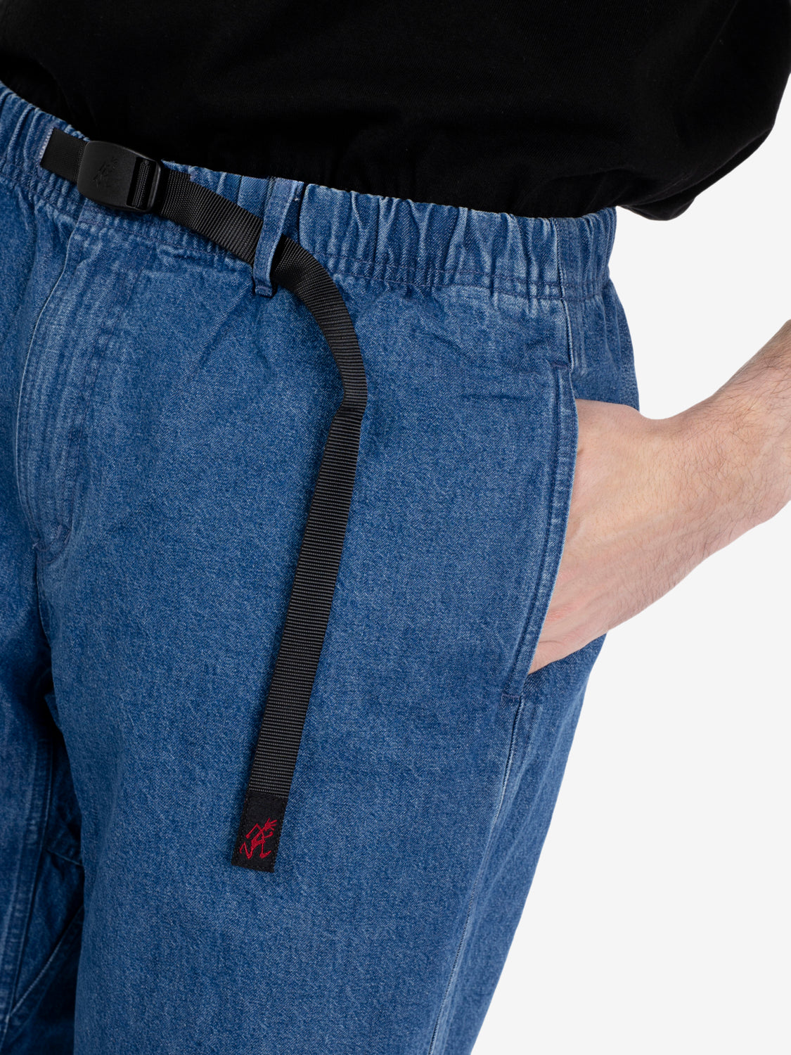 Denim pants straight fit light wash